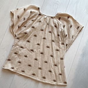 Rylee + Cru tunic style dress in sun print.